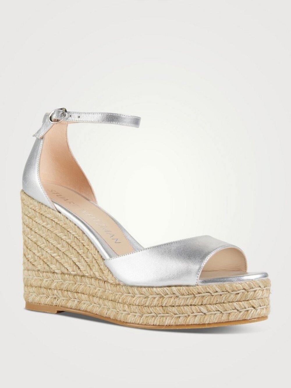 Stuart Weitzman Nudistcurve Metallic Wedges Size 8